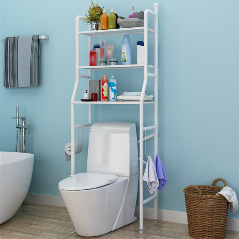 3 Tier Over the Toilet Bathroom Storage Space Holder Stand, White