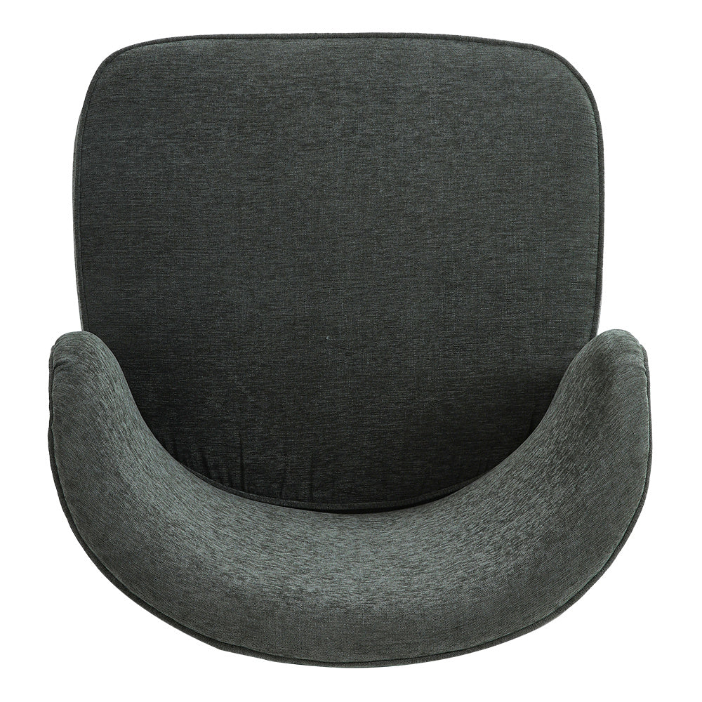 Dark Green 66cm W Chic Upholstered Swivel Chair