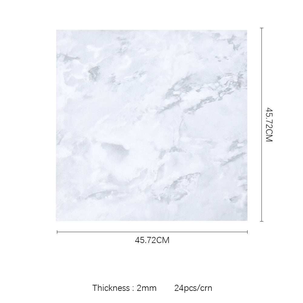 24Pcs Square Self Adhesive Stone Effect Floor Tiles