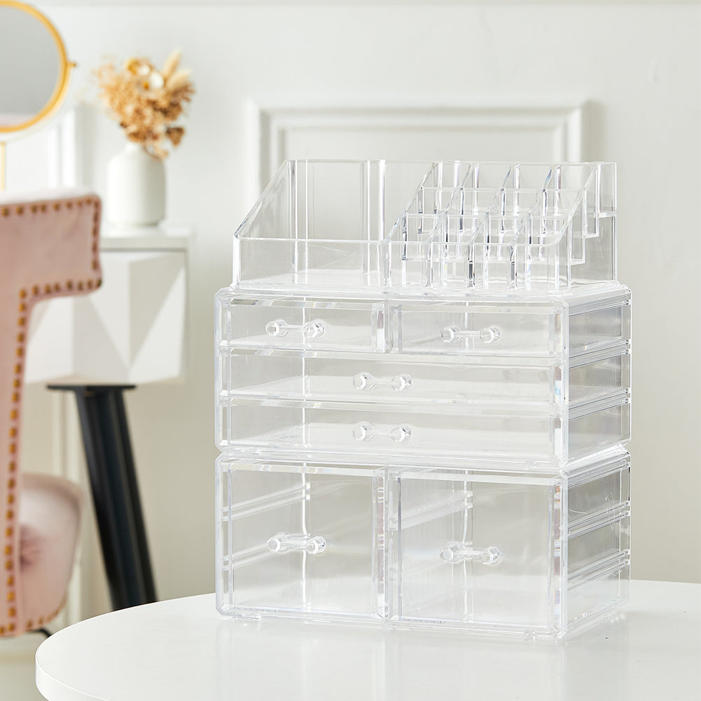 Clear Acrylic Makeup Organizer with Drawers