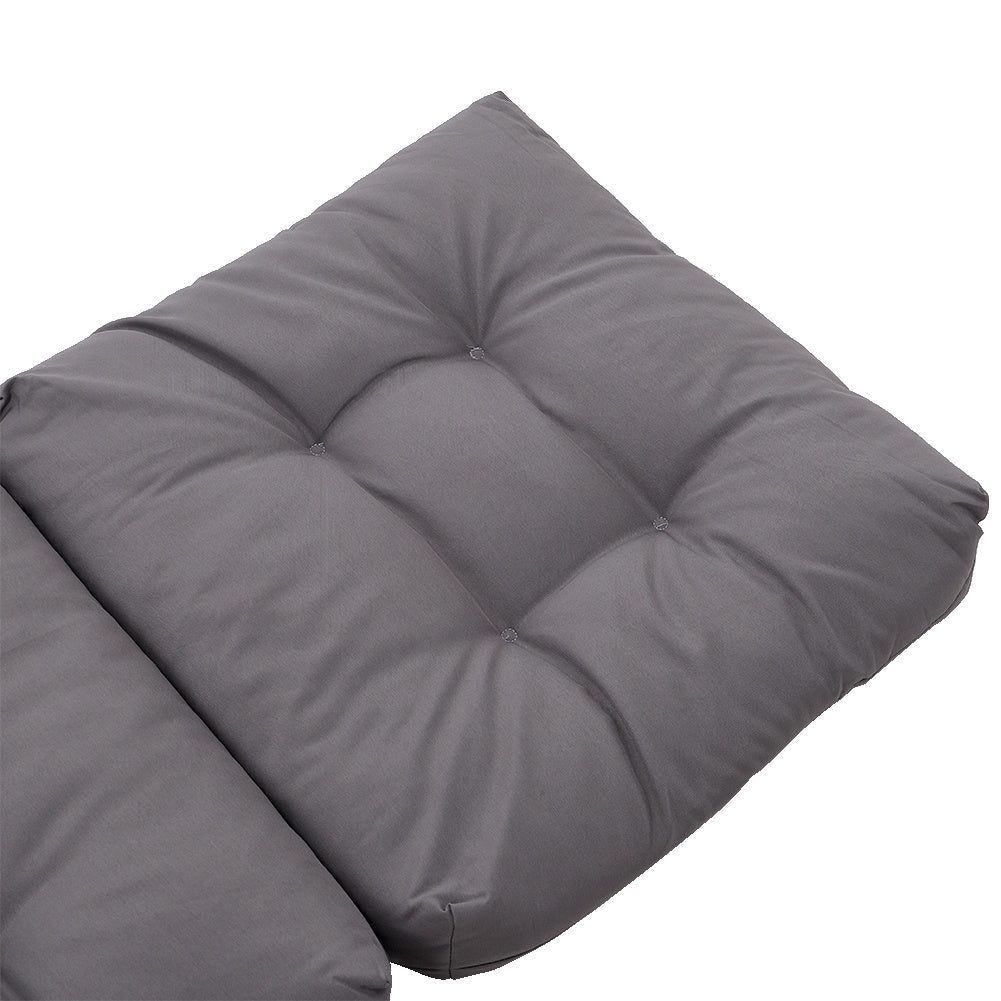 125x53cm Outdoor Garden Patio Waterproof Tufted Seat Cushion,Dark Grey