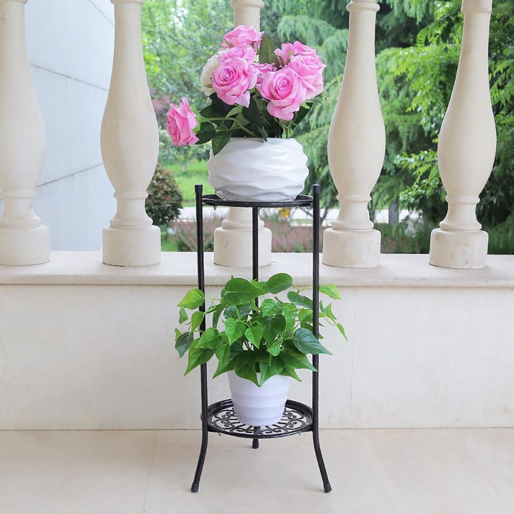 2 Tier Metal Plant Stand Flower Pot