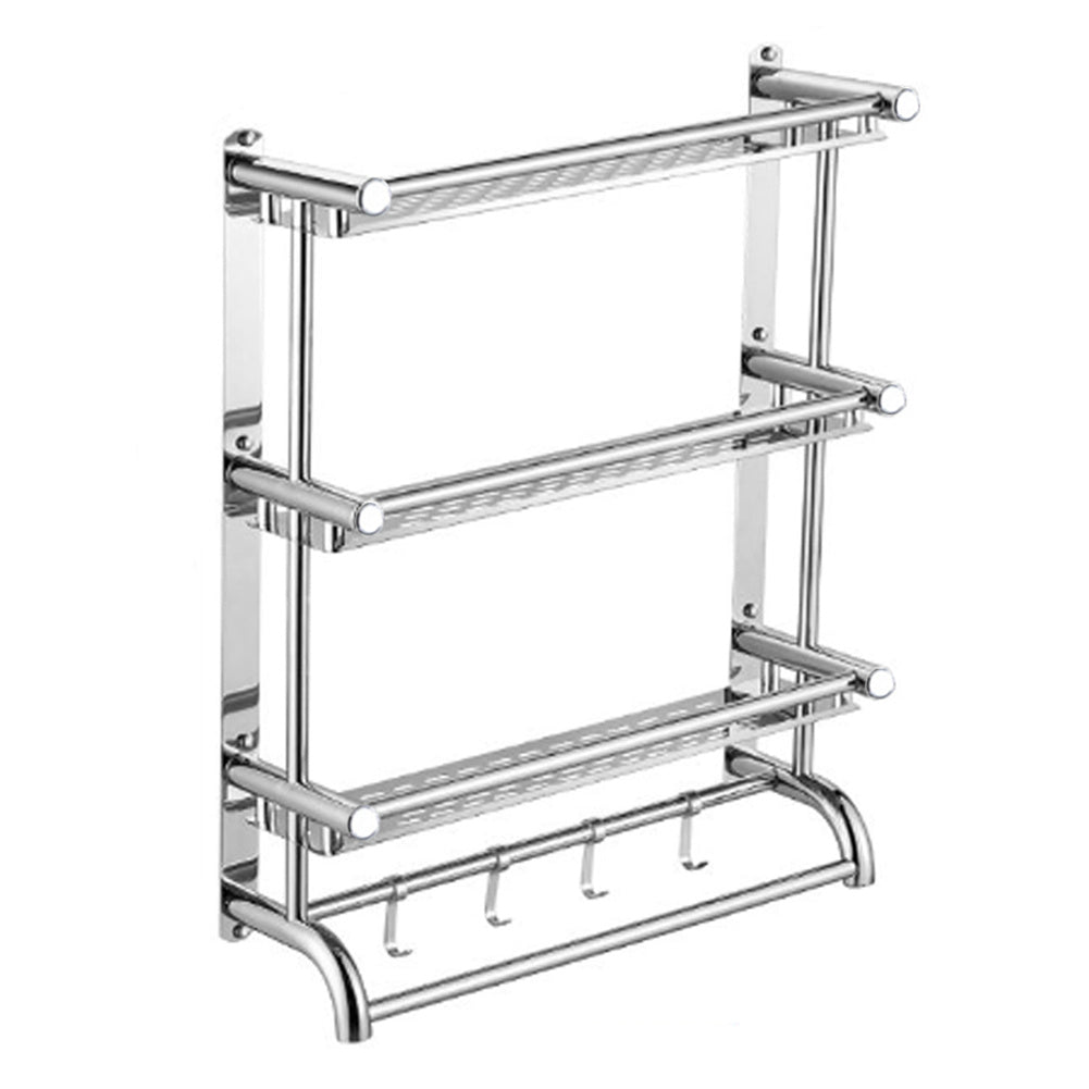 3 Tier Wall Storage Rack with Hook for Bathroom