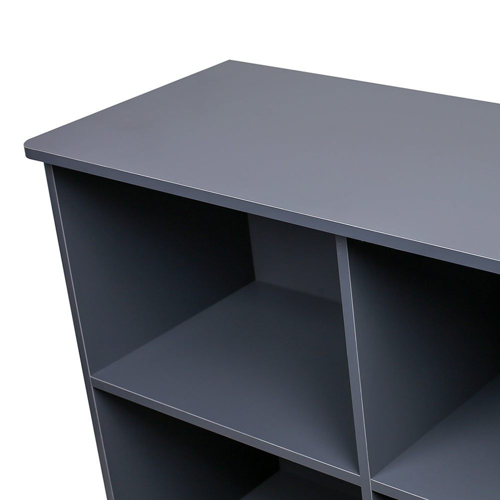 Grey Sideboard Cabinet with Open Shelves