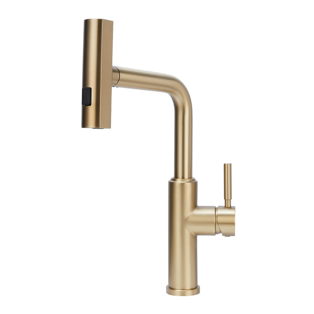 Rotable Pulldown Kitchen Mixer Tap,Golden