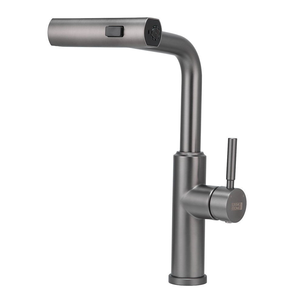 Rotable Pulldown Kitchen Mixer Tap,Grey