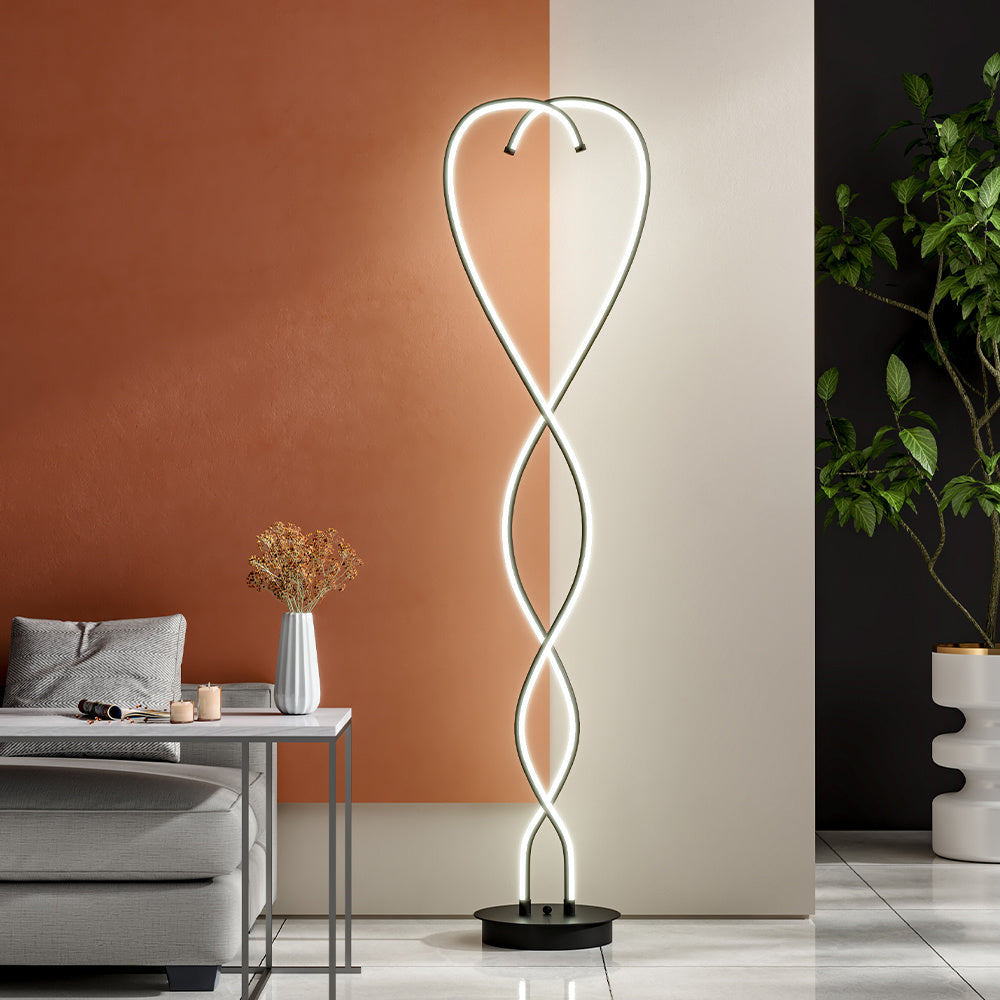 LED Living Room Love Heart Floor Lamp,Black