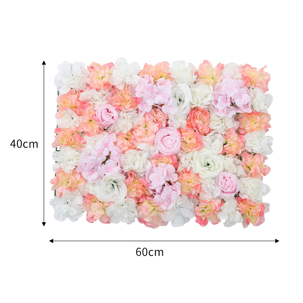Multicolor Artificial Rose Flower Backdrop Wall Panel