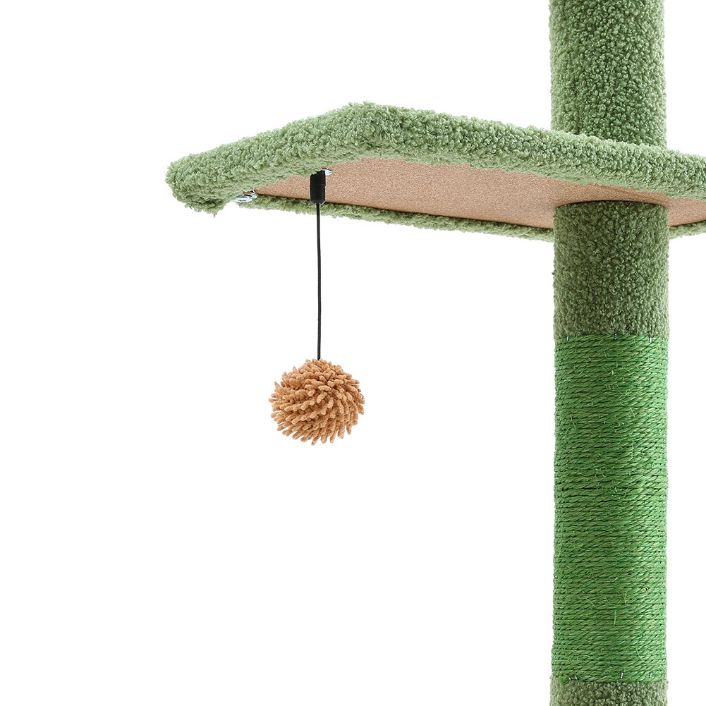 Green Cactus Scratching Post Cat Tree