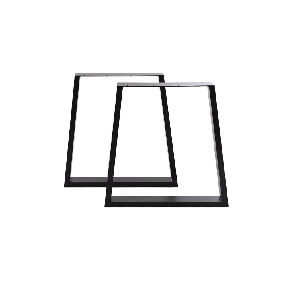 Set of 2 Metal Table Bench Legs Frames Trapezium Steel Base Stands