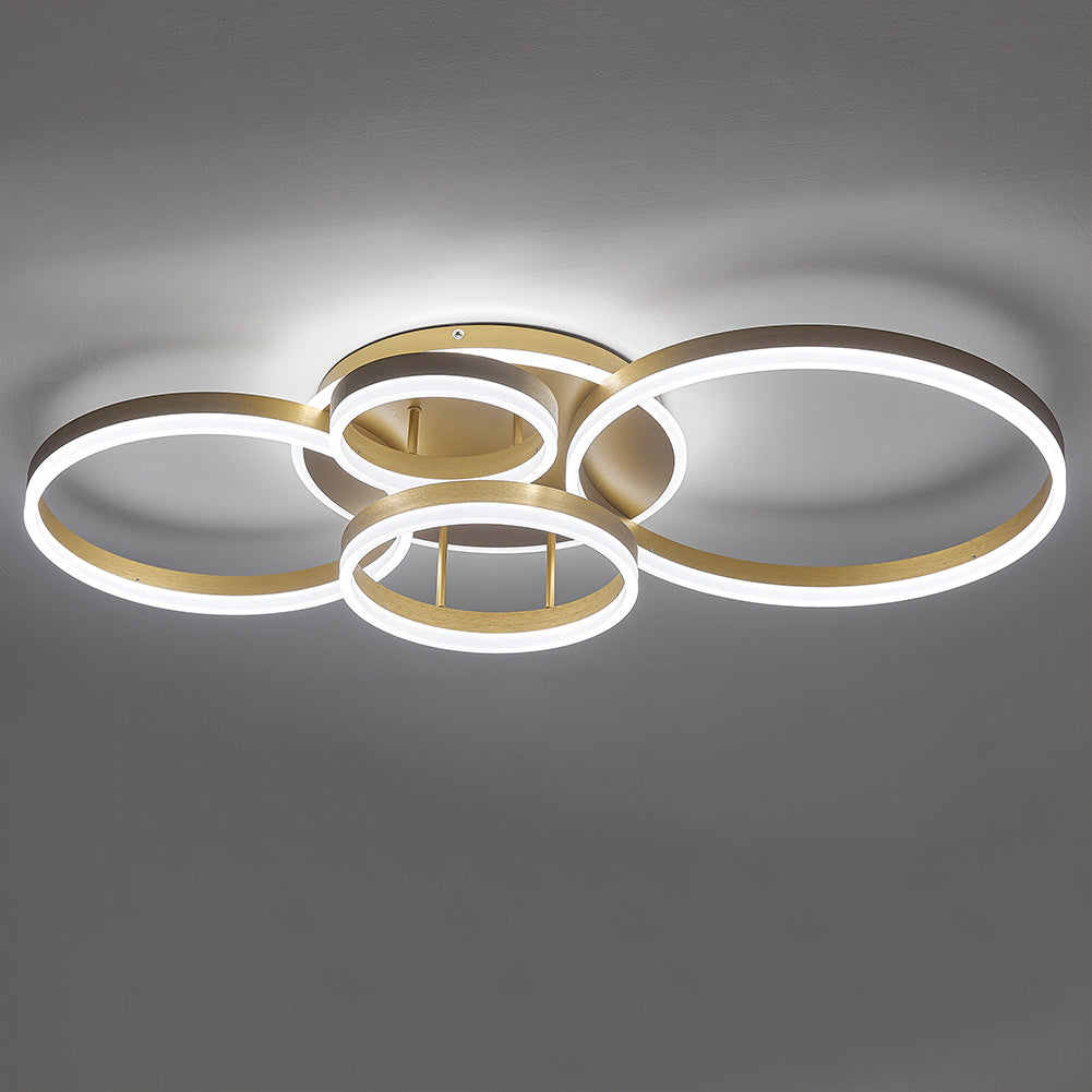 Modern Round LED Ceiling Light 5 Circle Cool White