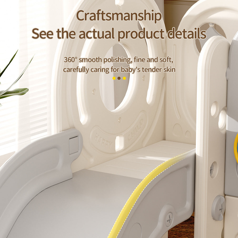 Grey Toddler Slide Climber Playhouse Combo For Outdoor Indoor Playground