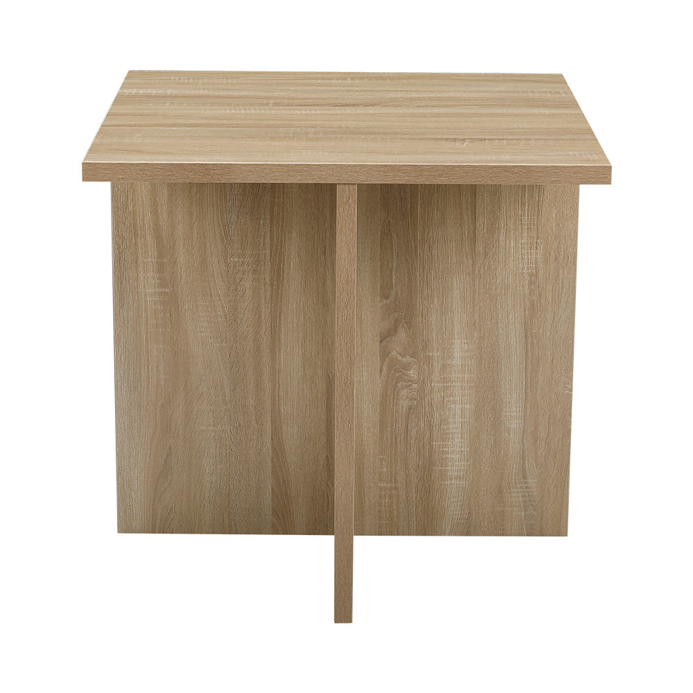Wood Versatile Table and 4 Storage Stools Set,Natural And Brown