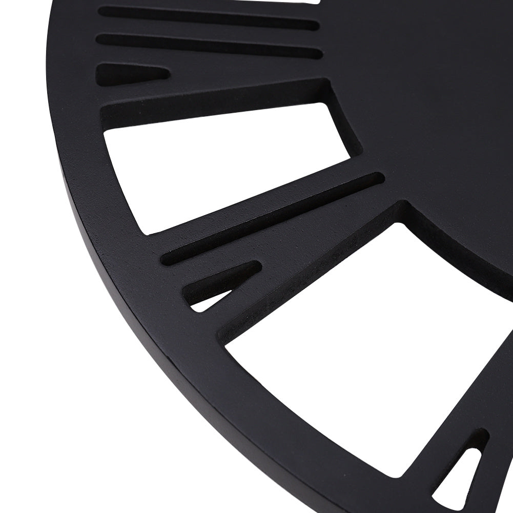 30CM Large Elegant Roman Numerals Open Round Wall Clock, Grey and Silver