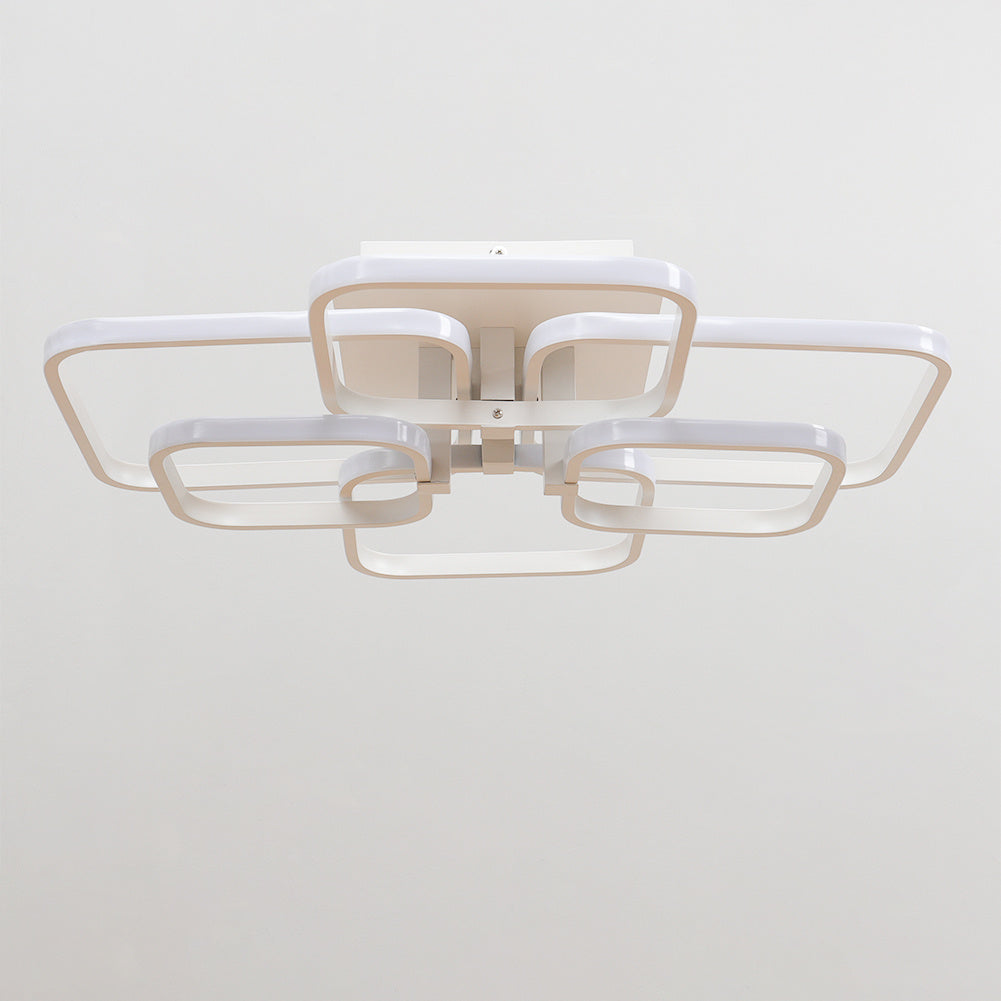 Square LED Ceiling Light Cool White Light, 6 Head