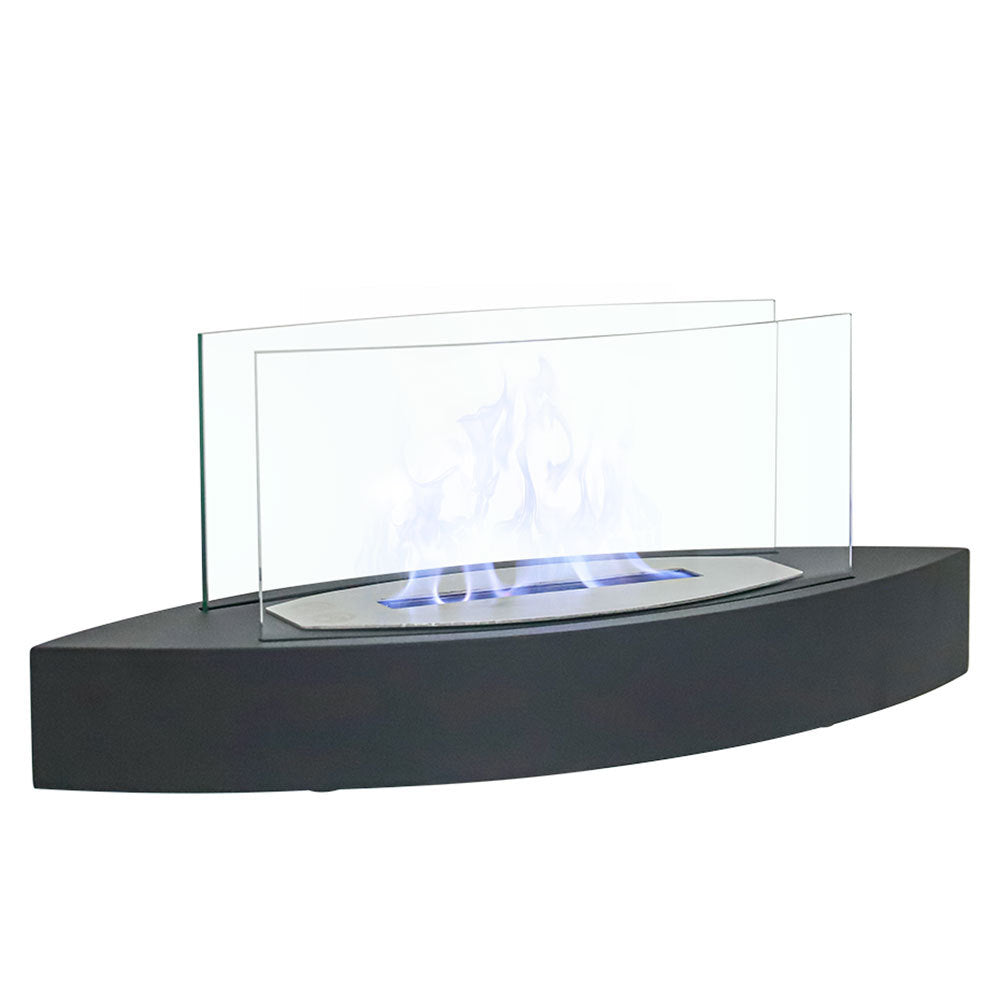 Unique Smokeless Stainless Steel Tabletop Ethanol Fireplace, Black