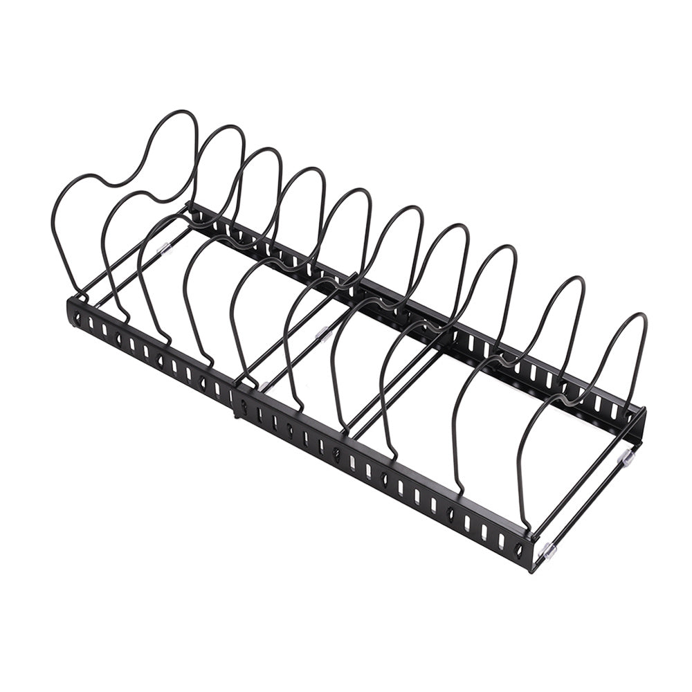 Expandable Pot Pan Lid Rack Pan Organiser with 10 Dividers