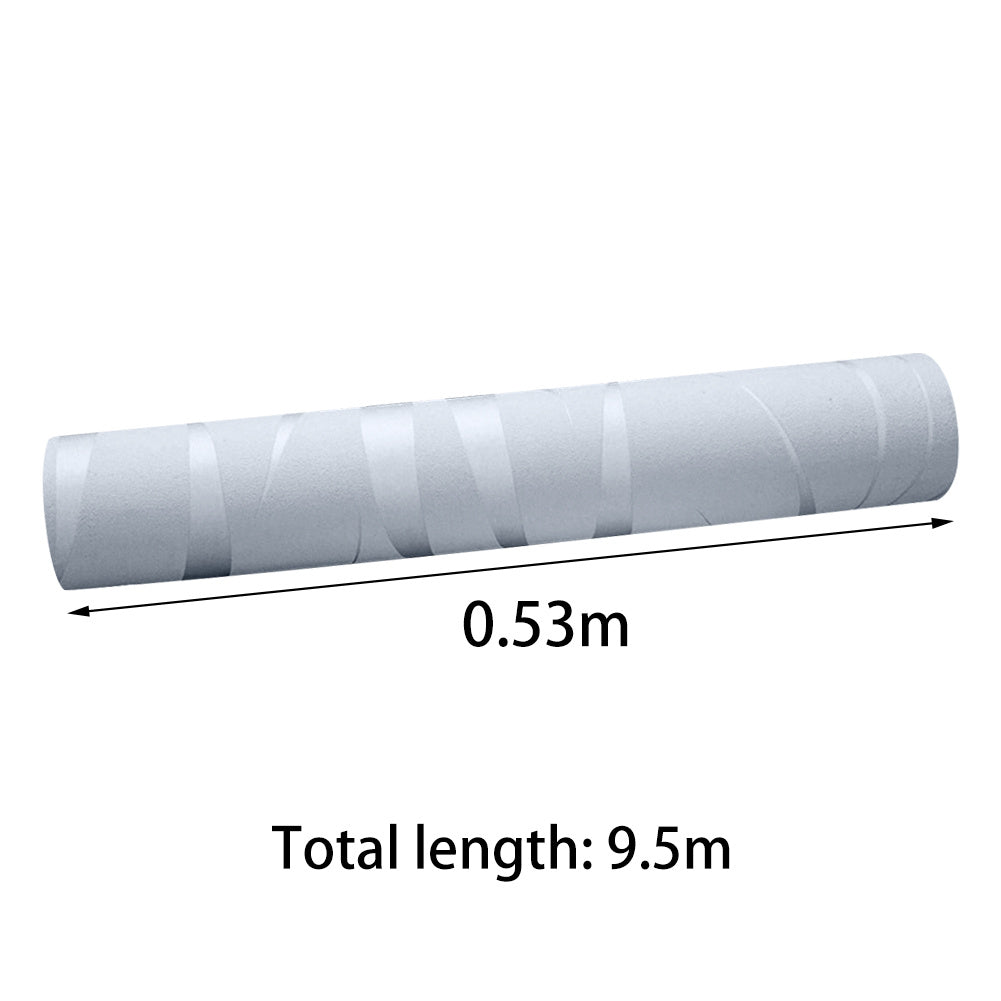 Modern Silver 3D Wave Stripe Non woven Embossed Flocking Wallpaper Roll, Silver Grey
