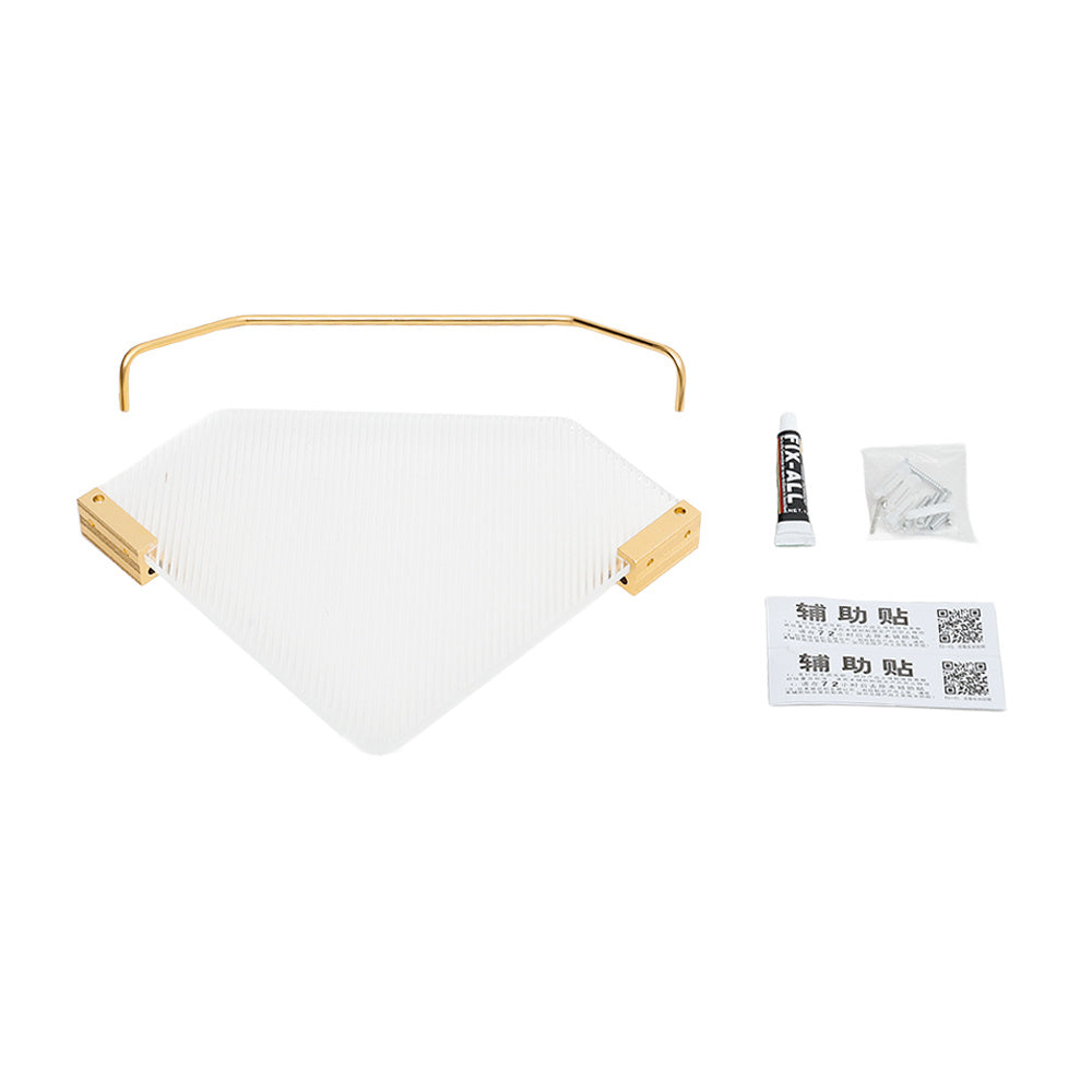 Gold Acrylic Bathroom Corner Shelf Shower Organiser