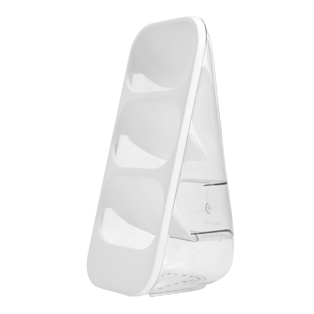 White 3 Compartment Plastic Utensil Holder