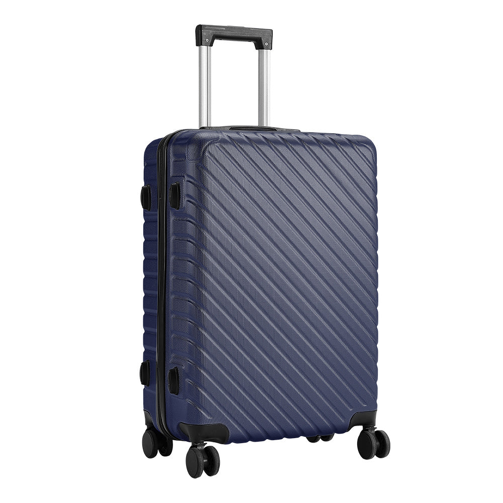 Blue 28 inch Lightweight Hardside Travel Suitcase with Wheels