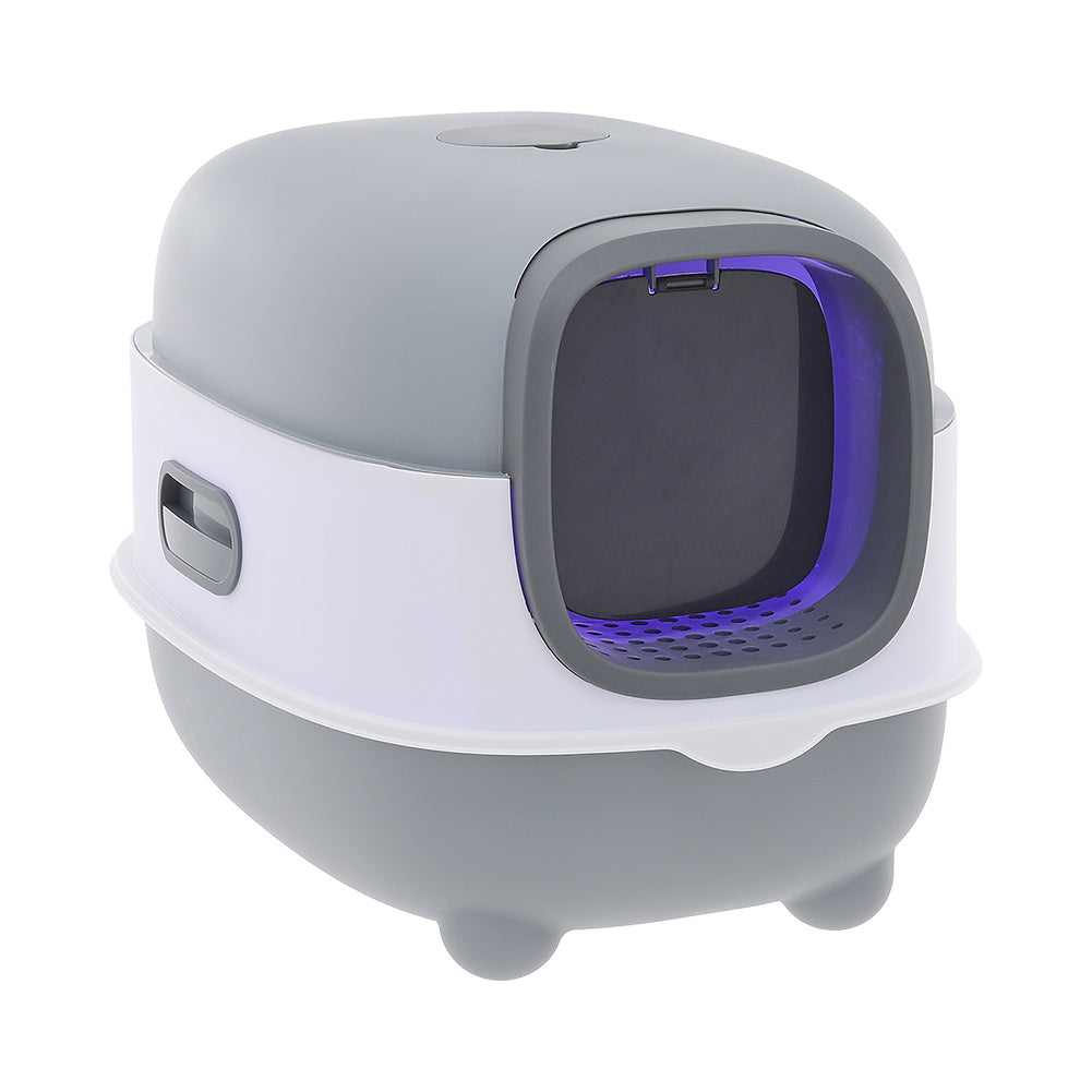 Large Hooded Cat Toilet Litter Box with UV Sterilization