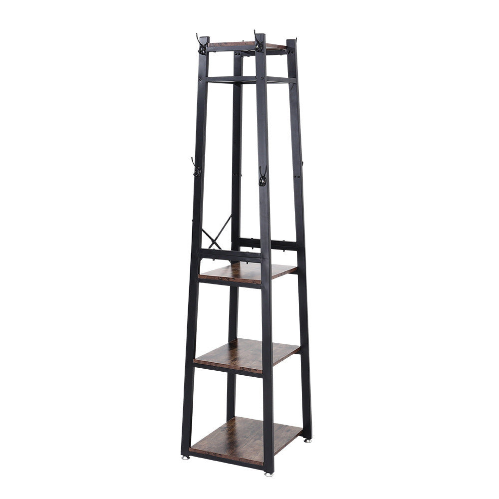 Direct Industrial Style Clothing Rack with 4 Tiers of Shelve