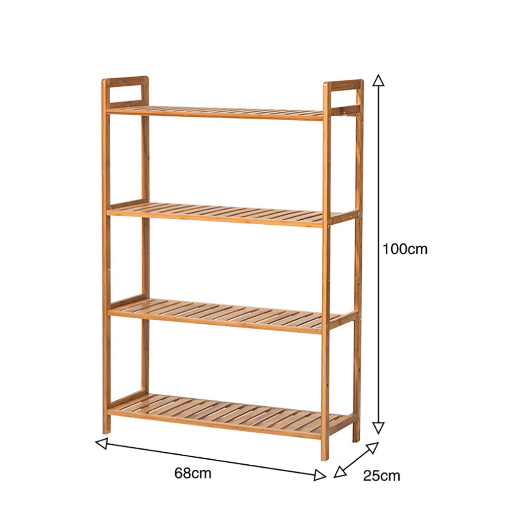 4 Tier Wood Bookcase Display Stand, 100x68x25CM