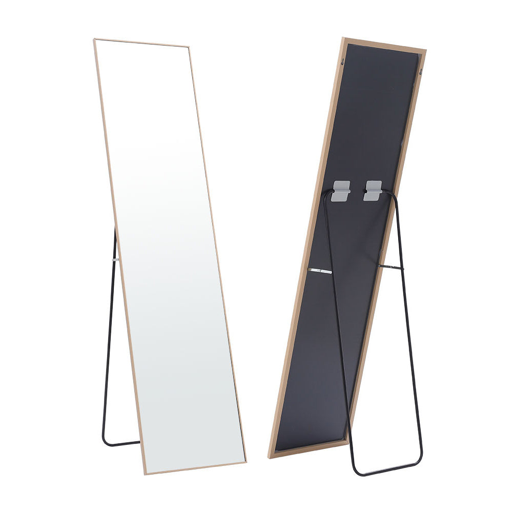 Gold Modern Rectangular Metal Freestanding Mirrors