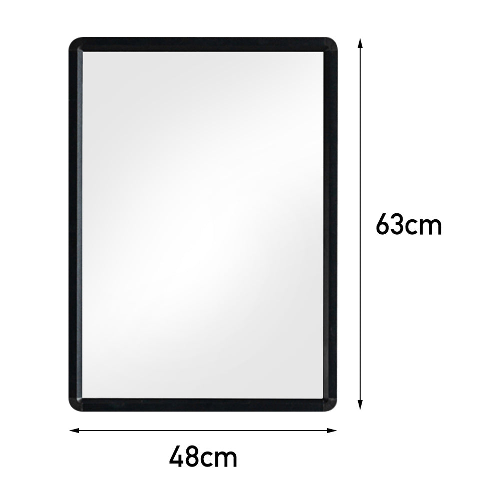 Modern Rectangle Frame Mirror with No Drilling, 48X63CM