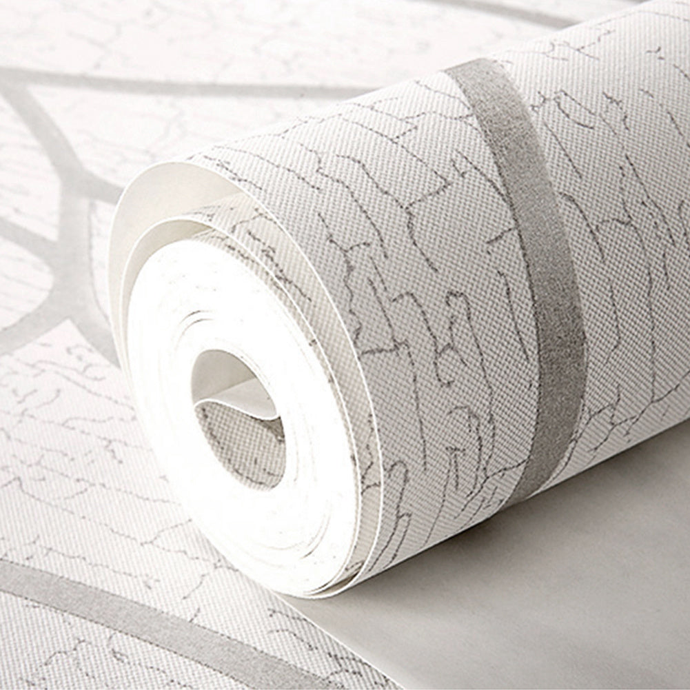 Modern 3D Wall Paper Silver Grey Striped Textured Wallpaper Background, Off white