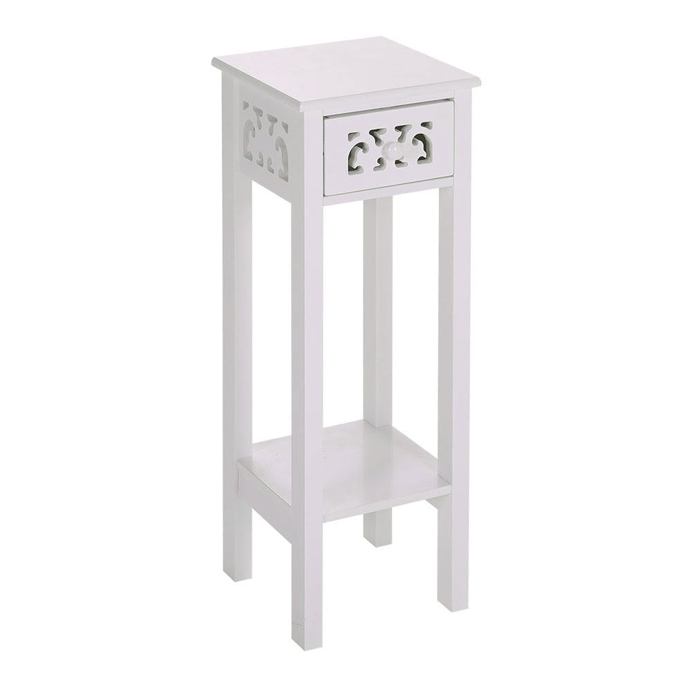 Tall Side Table Hall Furniture Wood Console White