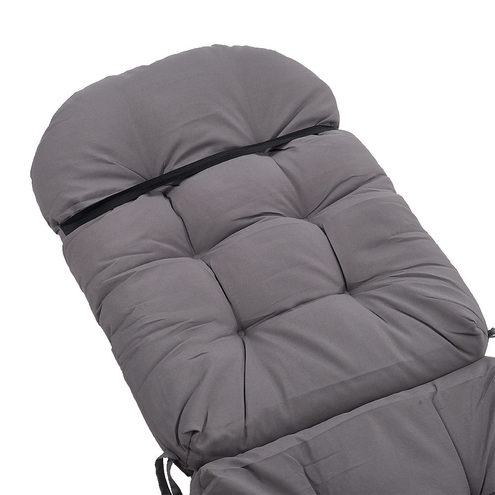 125x53cm Outdoor Garden Patio Waterproof Tufted Seat Cushion,Dark Grey