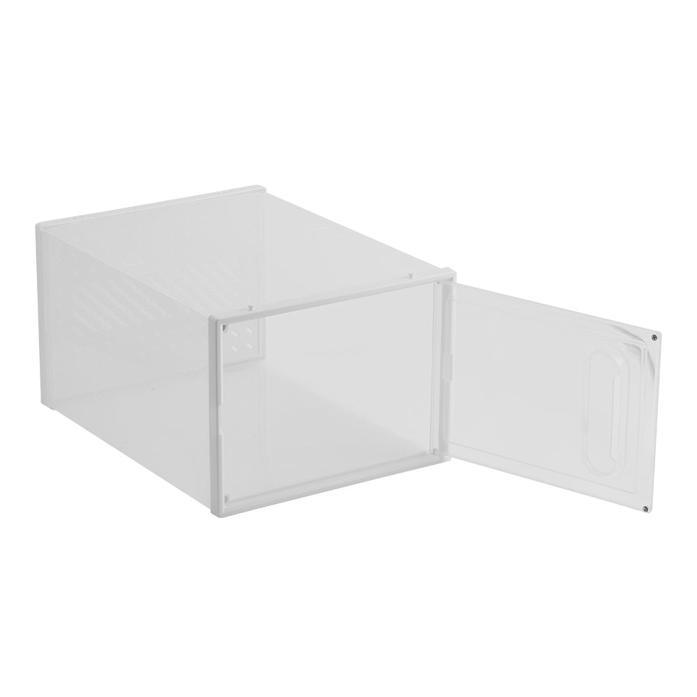 12 Pcs Plastic Shoe Storage Box,White