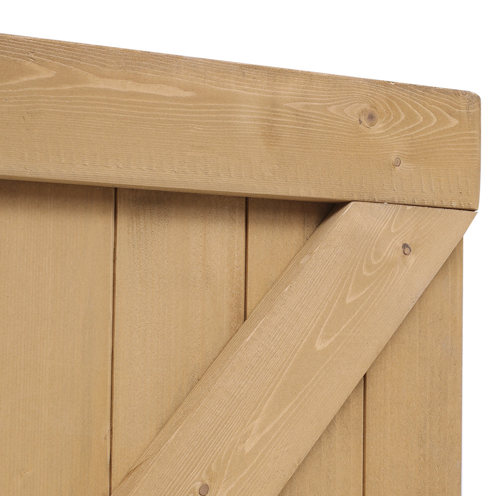 Garden Flat Top Pine Door Kit with Deadbolt