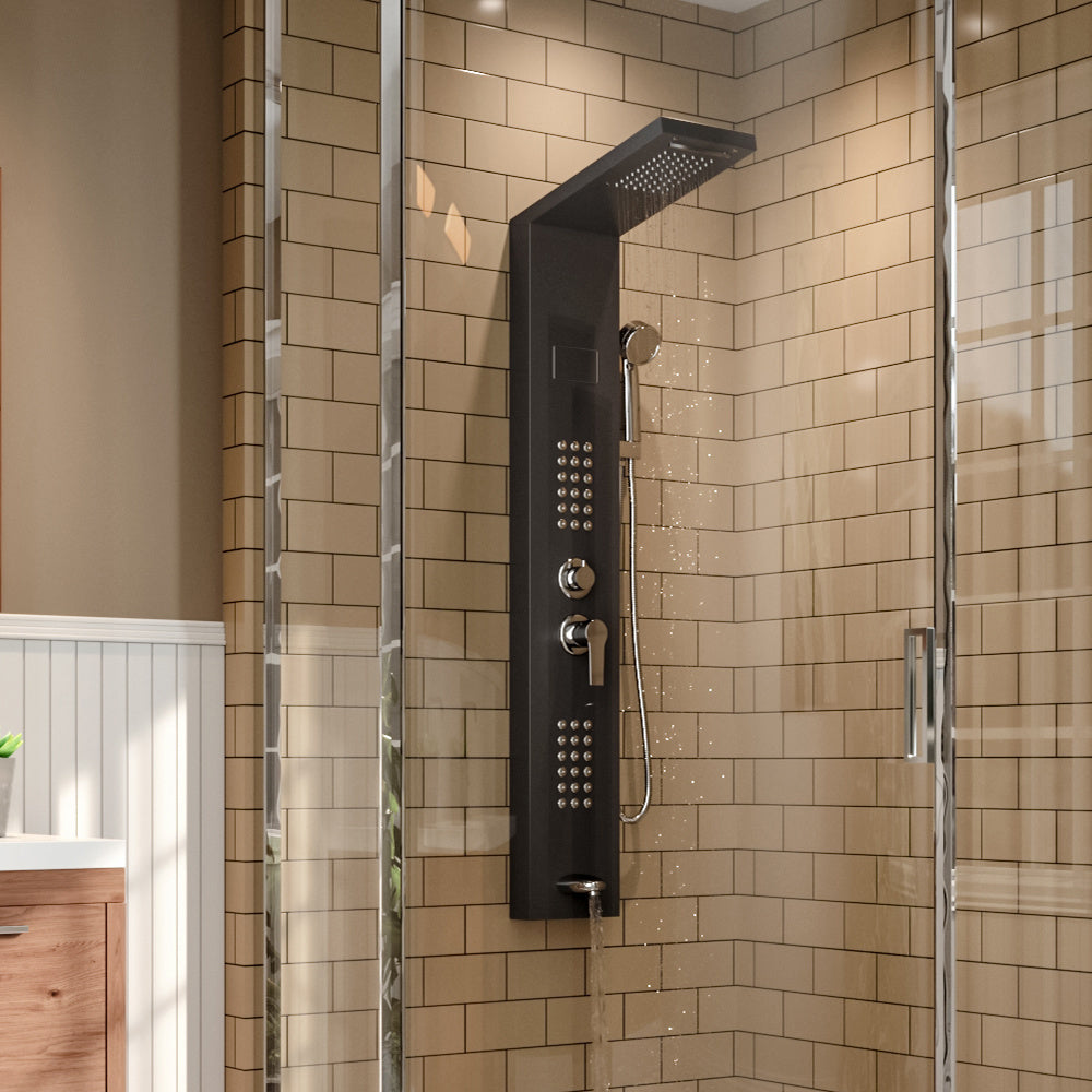 Thermostatic Mixer Shower Panel with LED Temperature Display