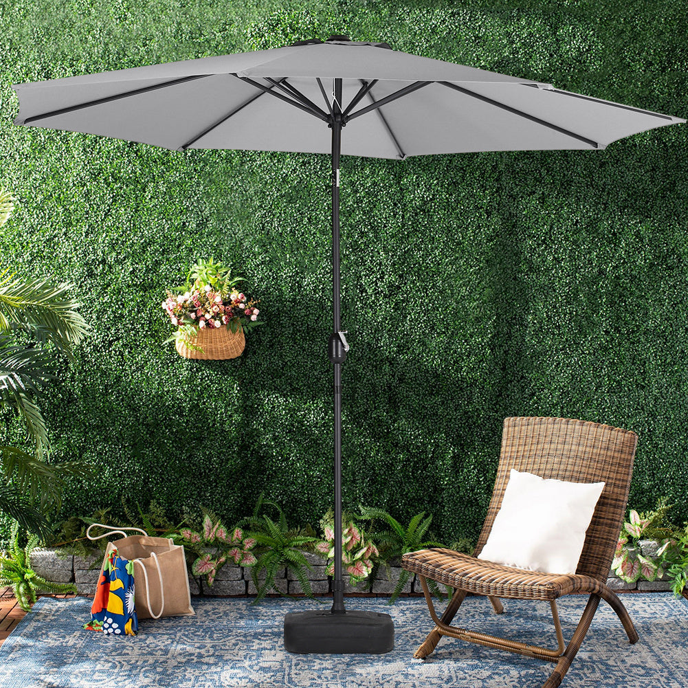 240 cm H 3M Outdoor Large Rotating Patio Parasol , with Plastic Fillable Base