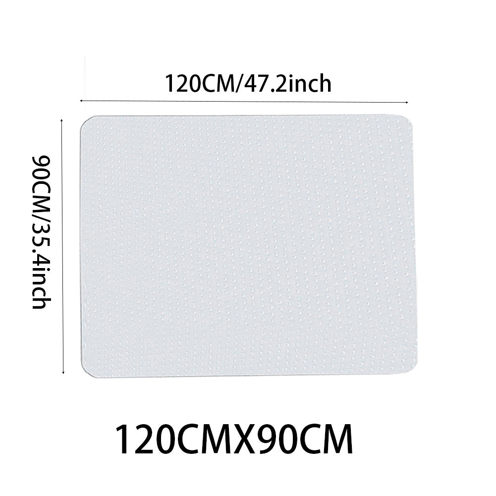 Plastic PVC Non Slip Office Chair Desk Mat Carpet Protector Rectangle Spiked