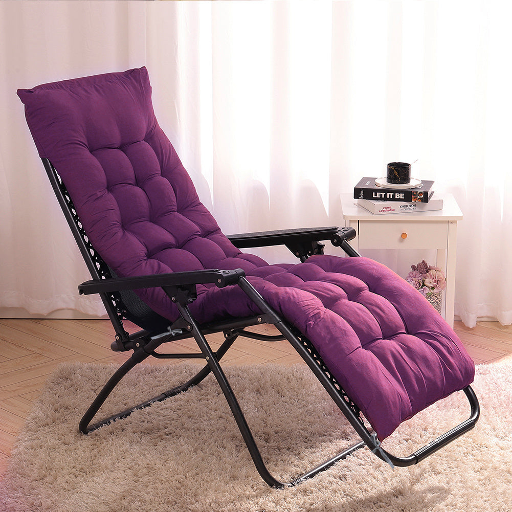 Sun Lounger Cushion Pad Garden In/Outdoor Recliner Chair Seat Pads,Purple