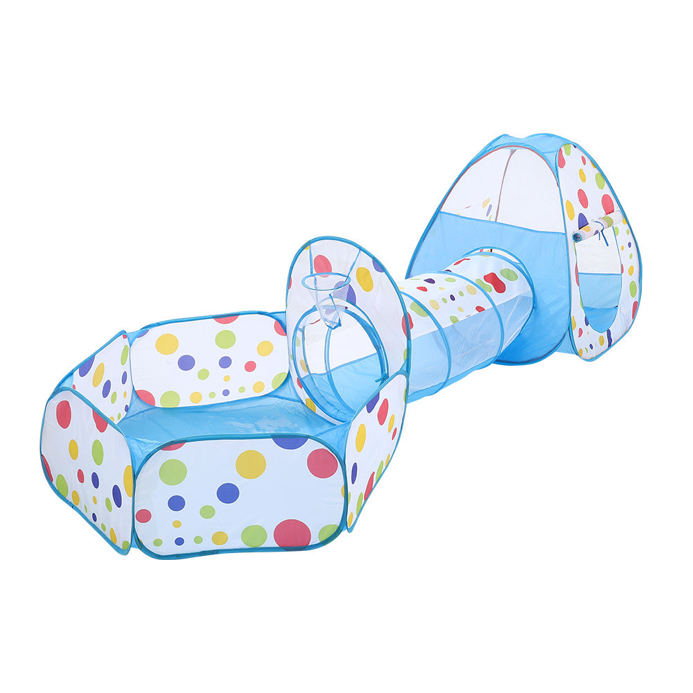 Play Tent Set for Kids Pop Up with Tunnel Ball Pit Playhouse