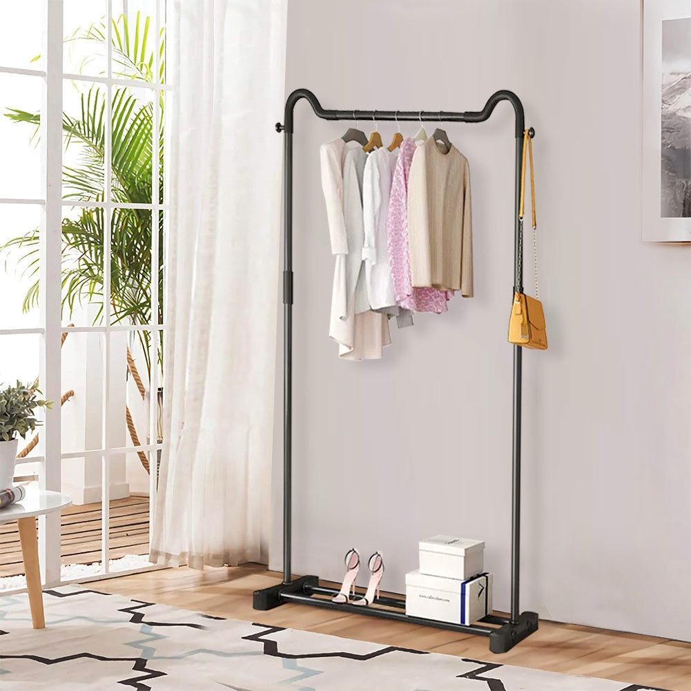 Black Freestanding Metal Garment Rack