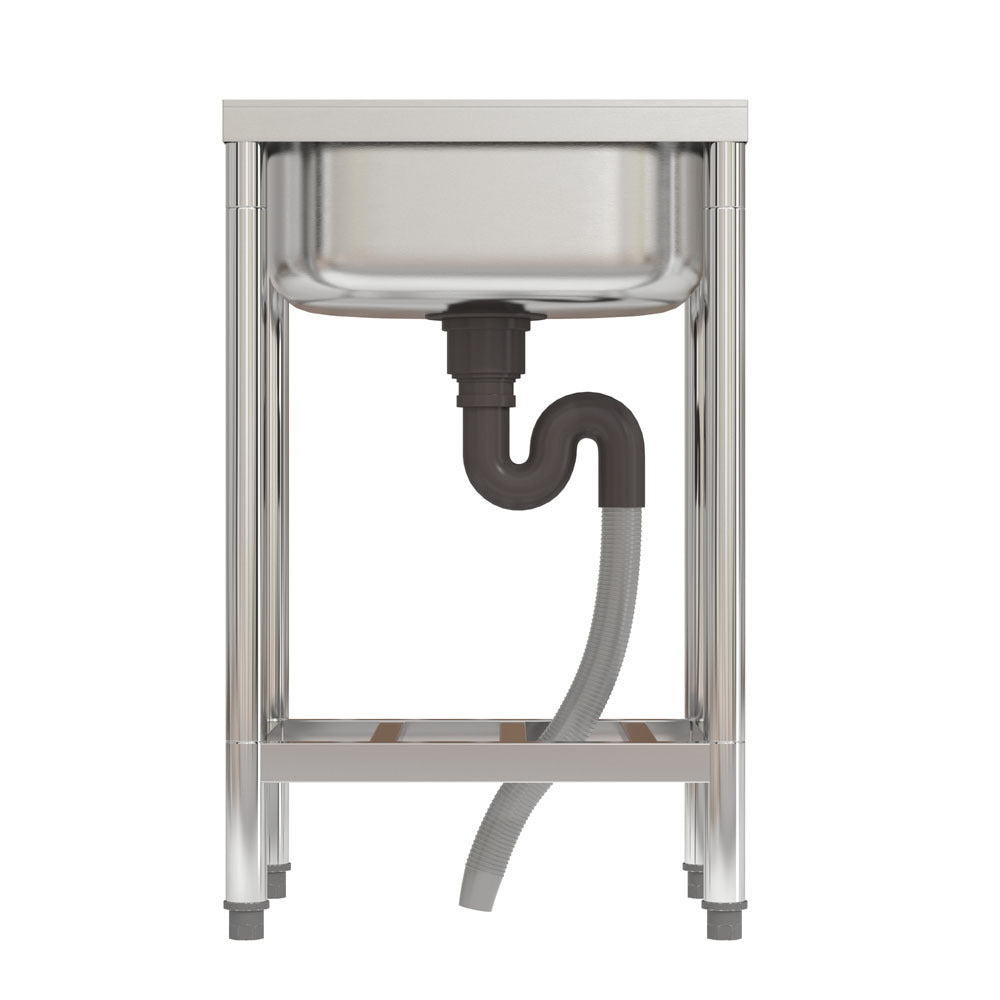 Free Standing Stainless Steel Commercial Sink with Shelf