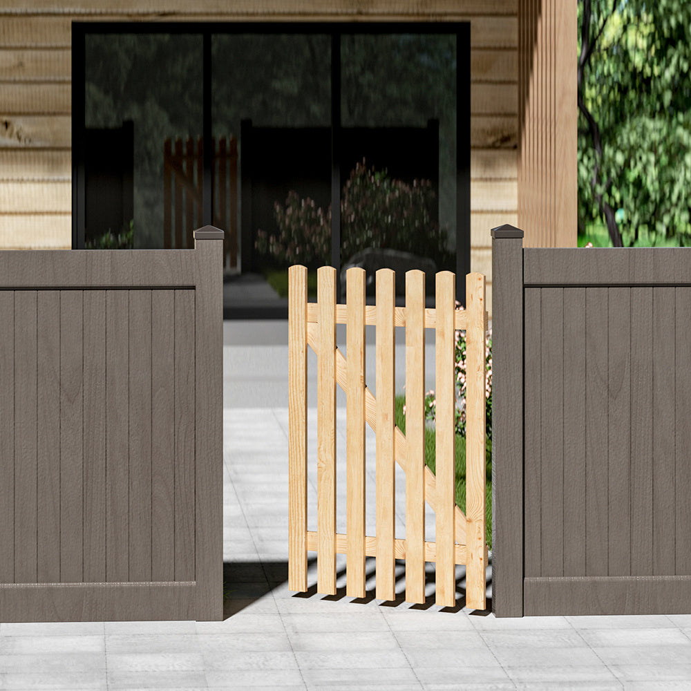 120cm Garden Wood Fence Gate with Latch