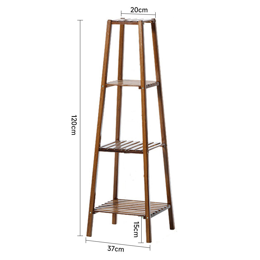 4 Tier Modern Wood Plant Stand Flowers Pots Holder