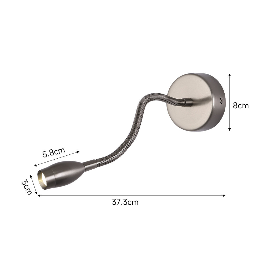 Contemporary Adjustable Gooseneck LED Wall Light