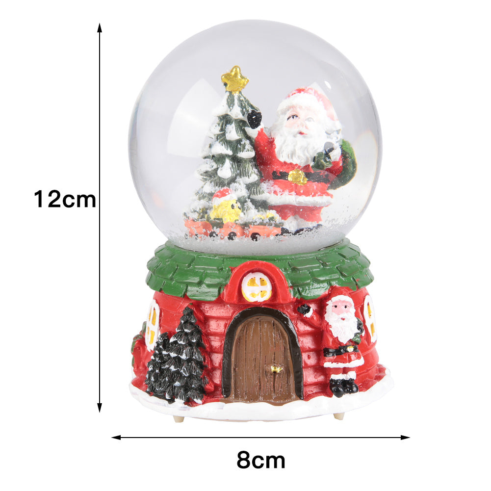 Santa Claus Snowball Music Box Christmas Ornament