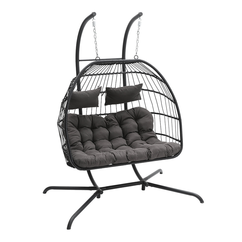 157x95x201cm Outdoor Hanging 2 Seater Egg Chair