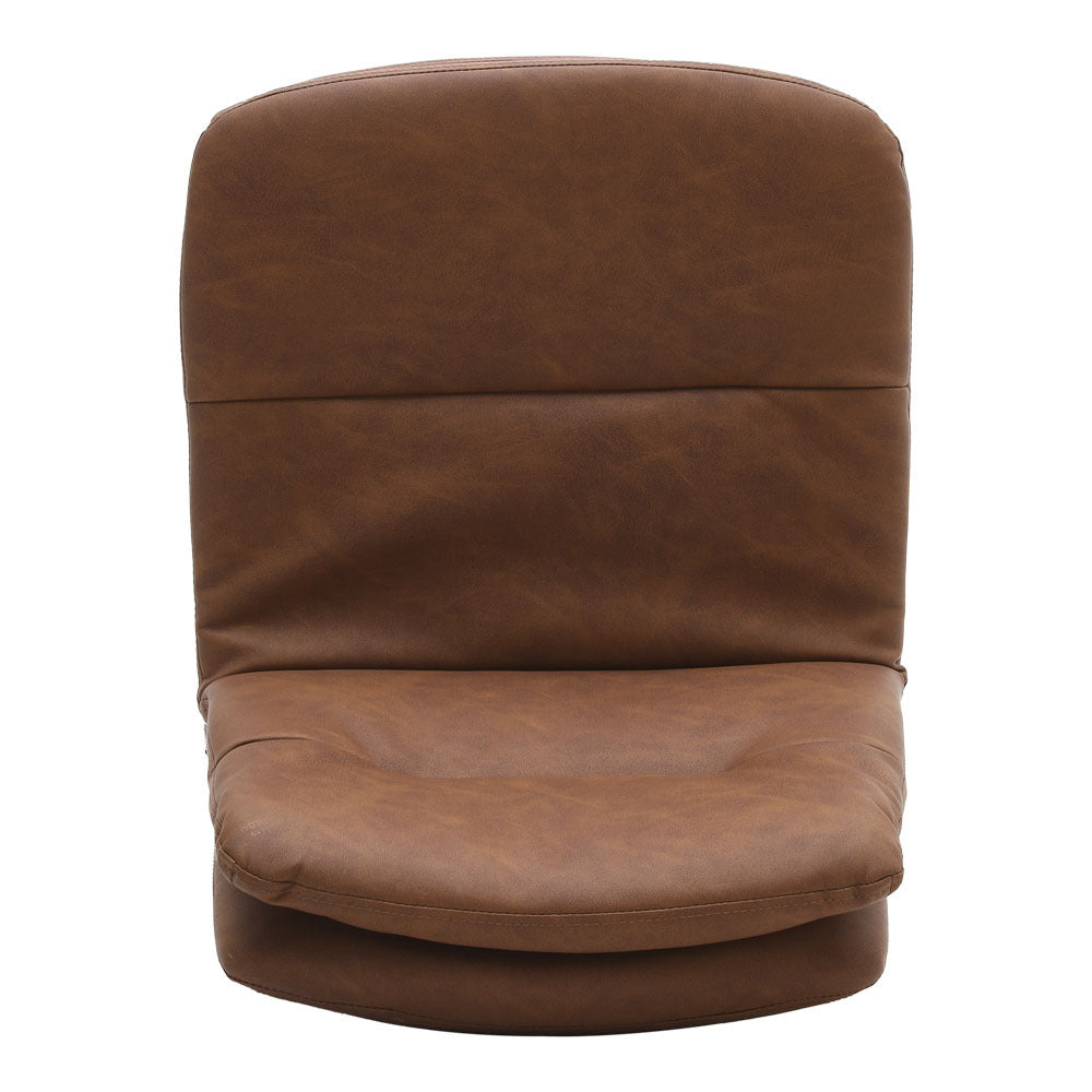 2Pcs Modern Faux Leather Breakfast Bar Stools,Brown