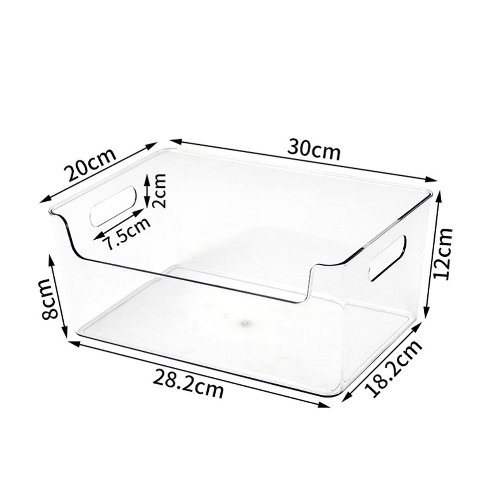 2Pcs Stackable Refrigerator Storage Organizers with Handles,5.5L