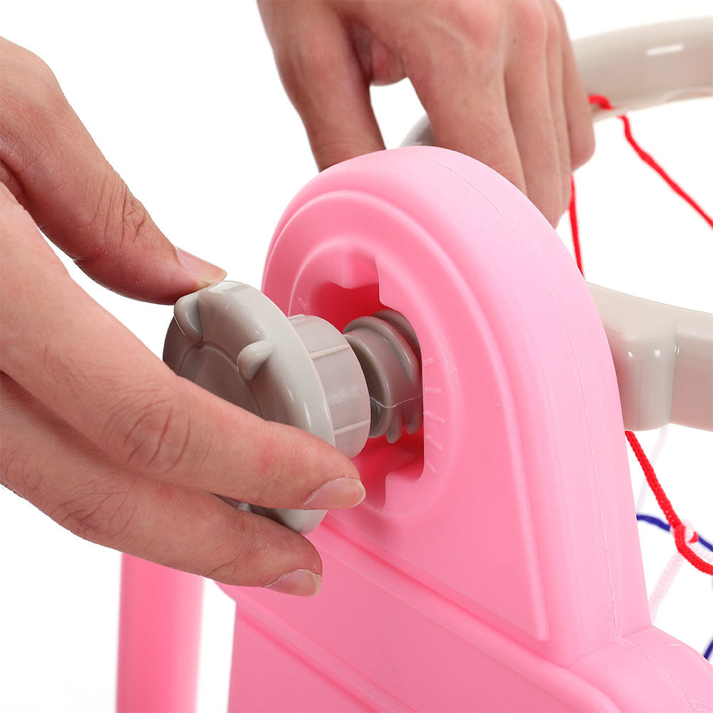 Kids Swing Slide and Basketball Hoop 3 in 1 Play Game Center,Pink